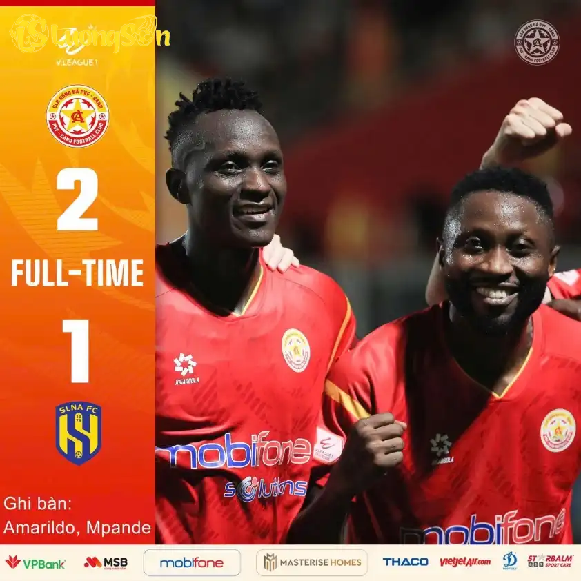 Bộ đôi ngoại binh giúp PVF-CAND khởi đầu ấn tượng (Ảnh: PVF-CAND) Bộ đôi ngoại binh giúp PVF-CAND khởi đầu ấn tượng